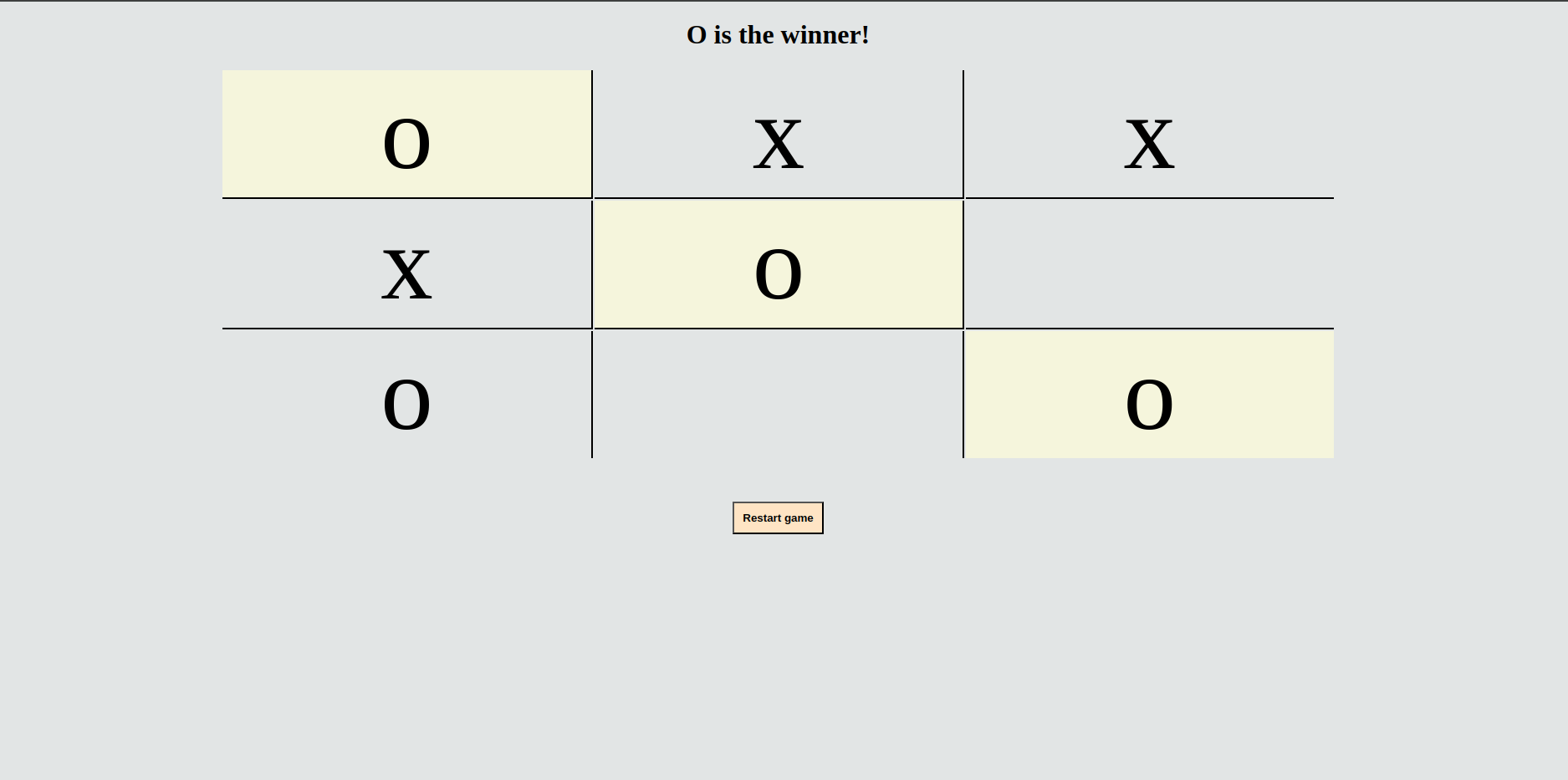 Tic-Tac-Toe website screenshot